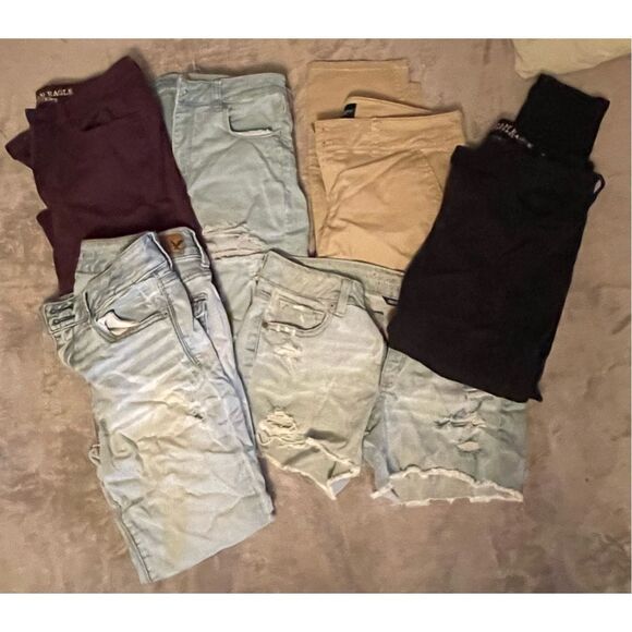 American Eagle Outfitters Pant Jeans Shirts lot sz 10 - Picture 1 of 6